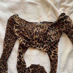 cheetah crop top